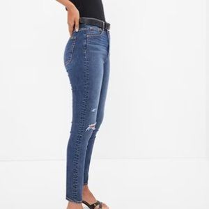 🆕 Gap True Skinny Hi-Rise Distressed Straight Ankle Jeans Size 25 Regular